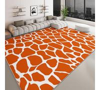 Tappeto Lavabile In Lavatrice Antiscivolo 100 x 160 cm, Corridore Corridoio Animale Giraffa Blocchi di Colore Strisce per Soggiorno Cameretta - Tappeto Morbido a Pelo Corto Retrò per Cucina Salotto
