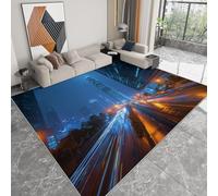 Tappeto lavabile in lavatrice Architettura Moderna Delle Strade Cittadine 120 x 180 cm Antiscivolo Non perde pelucchi Tappeto, Moquette soggiorno Blu, per interni per soggiorno, camera da letto