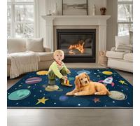 Tappeto lavabile in lavatrice Fumetto Corpi Celesti Modelli Di Razzi 160 x 230 cm Antiscivolo Non perde pelucchi Tappeto, Moquette soggiorno Marina, per interni per soggiorno, camera da letto