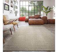 Tappeto lavabile in lavatrice, Tappeto monocolore per tutta la casa, compatibile con il riscaldamento a pavimento, Riciclabile, 100% Polipropilene, ultra resistente, 140x200 cm, Beige