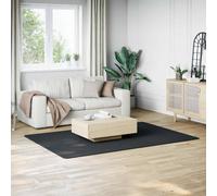 Tappeto Lavabile Soffice Pelo Corto 160x230 cm Antiscivolo Nero