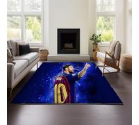 Tappeto Lionel Messi in Cashmere Spesso, Stile Marocchino, Per Soggiorno, Camera Da Letto, Divano, Tavolino, Coperta, Stile Etnico, Country Americano, Retrò (Messi 02,100x150 cm)