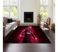 Tappeto Lionel Messi Per Soggiorno, Camera Da Letto, Camera Da Letto, Impermeabile, Lavabile, Tinta Unita, Leggero, Di Lusso, Di Alta Qualità (Messi 03,120x160 cm)