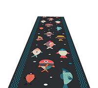 Tappeto Lungo Gattonamento per Bambini Pesci Colorati 3D Tappeti Runner Passante per Corridoio/Scala Antiscivolo Natale Ingresso Zerbini,Varie Dimensioni,100x750cm