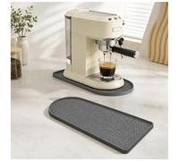 Tappeto Macchina caffè per Smeg Lavazza A Modo Mio LM200 2016-2019, Impermeabile Antiscivolo Tappeto Protettivo Piano Lavoro Silicone Accessori,Grey