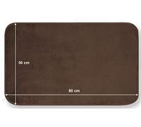Tappeto Magico Originale Entrata Zerbino Indistruttibile Ingresso Casa Interno Esterno Terrazzo Microfibra Lavabile Assorbente (50x80 cm, MARRONE SCURO)