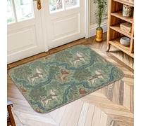 Tappeto magico per area cavallo, fantasioso leone albero nessuno verde a pelo basso in spugna zerbino rettangolare tappeto non spargimento ingresso bagno lavanderia comodino decorazione 5 'x 3'