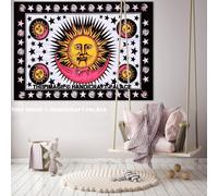 Tappeto Mandala Sole Luna E Stelle Appeso Da Parete Hippie Bohemien Indiano