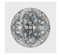 Tappeto Marocco persiano tappeti rotondi per la camera da letto soggiorno decorazione decorazione salone fiore etnico area tappeti vintage porta tappetini cuscino ( Color : Grey , Size : 100x100cm )