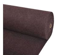 vidaXL Tappeto marrone in poliestere, elegante, rettangolare, moderno, arrotolabile, per esterni, interni ed esterni, motivo a costine, decorazione funzionale, 1,2 x 20 m, colore: marrone