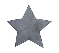 Tappeto microfibra per la camera dei bambini - forma: stella - Colore: Grigio