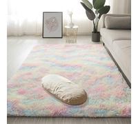 Tappeto Moderni Soggiorno Peloso 110 x 240 cm Peluche Tappeti Salotto Carpet Antiscivolo Facile da Pulire per La Camera da Letto, Multicolore