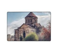 Tappeto moderno 91 x 61 cm, corto peluche ultra morbido tappeto per ingresso lavabile antiscivolo tappetino per pavimento chiesa armena tappeto per soggiorno, camera da letto, ufficio, dormitorio