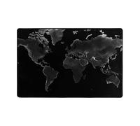 Tappeto moderno 91 x 61 cm, in peluche corto ultra morbido, lavabile, antiscivolo, con mappa del mondo, per soggiorno, camera da letto, ufficio, dormitorio, decorazione per la casa