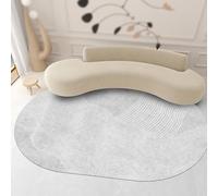 Tappeto moderno a righe geometriche, morbido e a pelo basso, elegante decorazione per la casa per soggiorno e camera da letto, design contemporaneo, pezzo d'accento perfetto