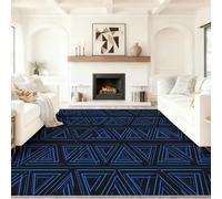 Tappeto Moderno Alla Moda Lineare Geometrico Triangolare 120 x 180 cm - Antiscivolo Lavabile Tappeti Camera Da Letto, Corto Pile Tappeto per Soggiorno, Sala da Pranzo, Corridoio, Ufficio - Buio