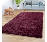 Tappeto moderno antiscivolo, 100 x 230 cm, resistente, quadrato, per soggiorno, interno/esterno, elegante design bordeaux, perfetto per corridoi e decorazioni per la casa