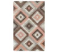 Tappeto moderno AVANA ROSA geometrico etnico kilim, Tappeto arredo ingresso camera da letto lavabile anti-scivolo cm.85x150