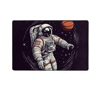 Tappeto moderno con astronauta e pallacanestro, corto, ultra morbido, lavabile, antiscivolo, per soggiorno, camera da letto, ufficio, dormitorio, decorazione per la casa, 183 x 122 cm