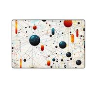 Tappeto moderno con stampa di fisica, corto e ultra morbido, lavabile, antiscivolo, per soggiorno, camera da letto, ufficio, dormitorio, decorazione per la casa, 183 x 122 cm