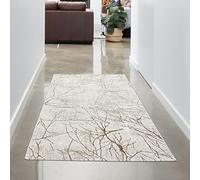 Tappeto moderno dal Design di Rami astratto | easy care | crema marrone, 200 cm Rotondo