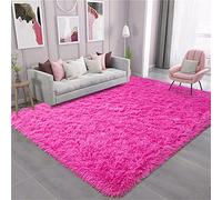 Tappeto moderno e grande, morbido, rettangolare, a pelo lungo, per camera dei bambini e camera da letto, rosa, 150 x 200 cm, accessorio perfetto per la decorazione della casa