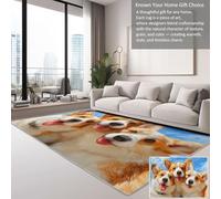 Tappeto Moderno E Morbido Per Pelo Corto Fluffy Bambini Adolescenti - Lavabile E Fondo Antiscivolo - Stile Anime Animali Ritratti Tappeto Per Sala Da Pranzo E Camera Da Letto, 60 X 90 Cm Multicolore