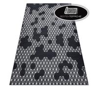 Tappeto Moderno " Heos " Esagono Puzzle Antracite/Crema Migliore Qualità