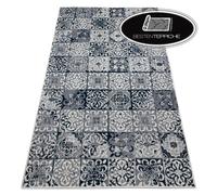 Tappeto Moderno Heos Patchwork Lissabonfliesen Crema/Blu Migliore Qualità