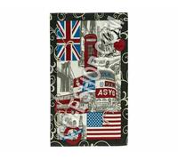 TAPPETO moderno in ciniglia salotto camera entrata BANDIERA UK USA CITTA'