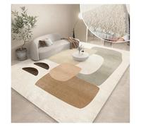 Tappeto moderno per soggiorno in peluche astratto tappeto spesso grigio tappeto per camera da letto morbido blu cielo tappetino per salotto 120 x 160 cm, accogliente decorazione per pavimento per la