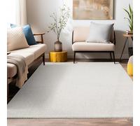 Tappeto Moderno per Soggiorno Robusto Tappeto a Ciclo Chiuso Mélange Monocolore con Struttura Tappeto Decorativo Cut-Loop per un Ambiente Raffinato, Misurare: 240 x 340 cm, Colore: Crema
