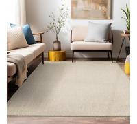 Tappeto Moderno per Soggiorno Robusto Tappeto a Ciclo Chiuso Mélange Monocolore con Struttura Tappeto Decorativo Cut-Loop per un Ambiente Raffinato, Misurare: 60 x 100 cm, Colore: Beige