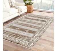 Tappeto moderno retrò a righe 90 x 150 cm, morbido marrone, tappeto per soggiorno e camera da letto, elegante tappetino decorativo per la casa per coppie, design confortevole per piedi comodi