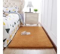 Tappeto moderno Shag 160 x 80 cm, antiscivolo, super morbido e soffice a pelo lungo, per soggiorno e camera da letto, elegante decorazione per la casa, accogliente e accogliente