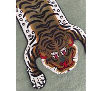 Tappeto moderno tigre tibetano marrone trapuntato a forma di animale tappeto ...