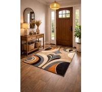 Tappeto moderno trapuntato a mano Mid-Century - Tappeto 5x8 design astratto g...