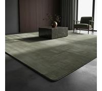 Tappeto Moderno Uni Moderno Facile da Pulire Senza Tempo Lavabile Resistente Robusto Verde 140x200 cm Sala da Pranzo Salotto OEKO-TEX Antiscivolo Orlato Corridoio Testato Sostanze Nocive