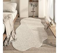 Tappeto morbido a forma di nuvola, lavabile, in tessuto simile al cashmere, antiscivolo, design irregolare per una comoda decorazione domestica, ideale per soggiorno, camera da letto, cameretta dei