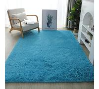 Tappeto morbido a pelo lungo, per soggiorno e camera dei bambini, antiscivolo, lavabile, per interni ed esterni, blu, 200 x 400 cm, comodo, durevole ed elegante, decorazione per la casa
