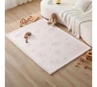 Tappeto Morbido Bambini con Memory Foam - Neonato Antiscivolo Safari Animali - Tappeto Gioco 200x150x2,5cm