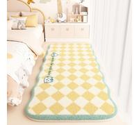 Tappeto Morbido e Antiscivolo per Decorare Cameretta Bambina, Disegni di Gatti a Quadri a Righe Farfalla, Soffici e Antiscivolo Tappeti per Soggiorni, Camere da Letto e Corridoi, 60x180 cm, Color 1