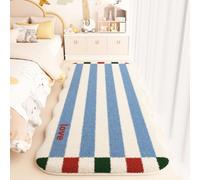 Tappeto Morbido e Antiscivolo per Decorare Cameretta Bambina, Disegni di Gatti a Quadri a Righe Farfalla, Soffici e Antiscivolo Tappeti per Soggiorni, Camere da Letto e Corridoi, 60x160 cm, Color 4