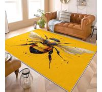 Tappeto Morbido e Flanella 80x150 cm Fantascienza Geometria Api Meccaniche Tappeto Utilizzo TPR Fondo Antiscivolo Giallo Lavabile in lavatrice per Camera da letto Camera dei Bambini