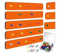 Tappeto morbido e soffice, 5 pezzi di bacheca con area messaggi, bacheca con lettere in feltro, blocco note, bacheca(Orange)