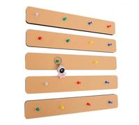 Tappeto morbido e soffice, 5 pezzi di bacheca in feltro, strisce di sughero, bacheca autoadesiva con puntine da disegno, decorazione da parete(Color2)