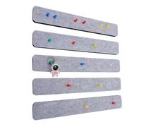 Tappeto morbido e soffice, 5 pezzi di bacheca in feltro, strisce di sughero, bacheca autoadesiva con puntine da disegno, decorazione da parete(Color3)