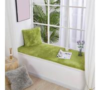 Tappeto morbido e soffice a pelo lungo, per camera da letto, antiscivolo, per interni, soggiorno, cameretta dei bambini, finestra a golfo, verde erba, 160 x 230 cm, accogliente decorazione per la casa