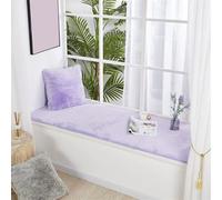 Tappeto morbido e soffice a pelo lungo, per camera da letto e soggiorno, antiscivolo, per interni, per adolescenti, cameretta dei bambini, finestra a golfo, accogliente tappeto viola, 130 x 190 cm