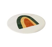 Tappeto morbido e soffice, Divano rotondo for soggiorno, tappeto, toletta, sedia, studio, tappetino minimalista, camera da letto(White O,Diameter 80cm)